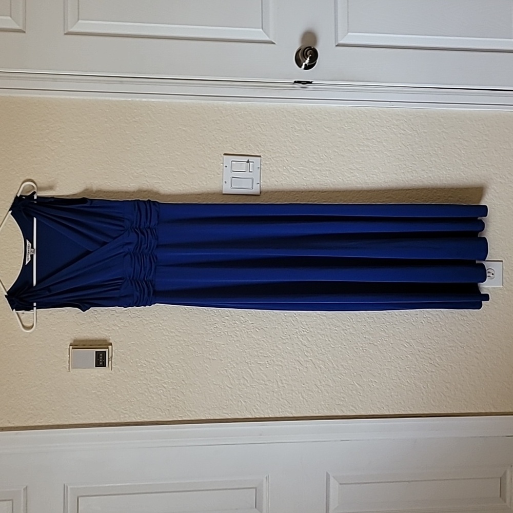 Ladies Long Maxi Blue, AA Studio, sz 6 Dress